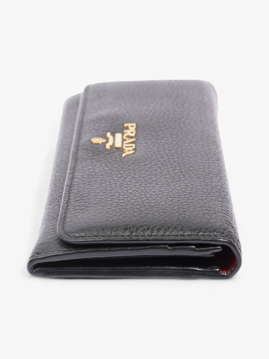 Prada Long Wallet Black Saffiano Leather Image 3
