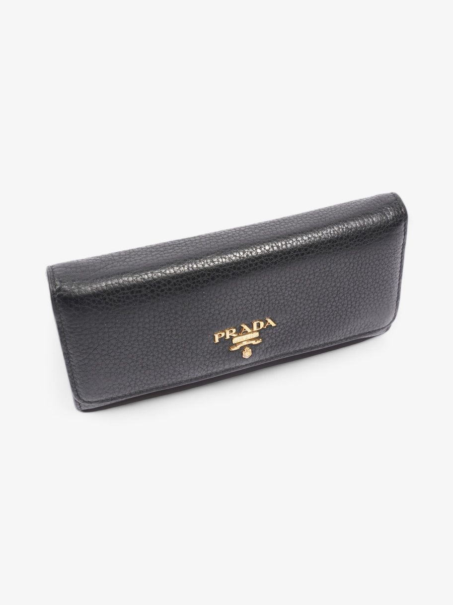 Prada Long Wallet Black Saffiano Leather Image 6