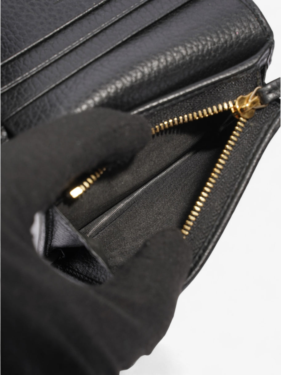 Gucci GG Marmont Leather Compact Wallet Black Grained Leather Image 5