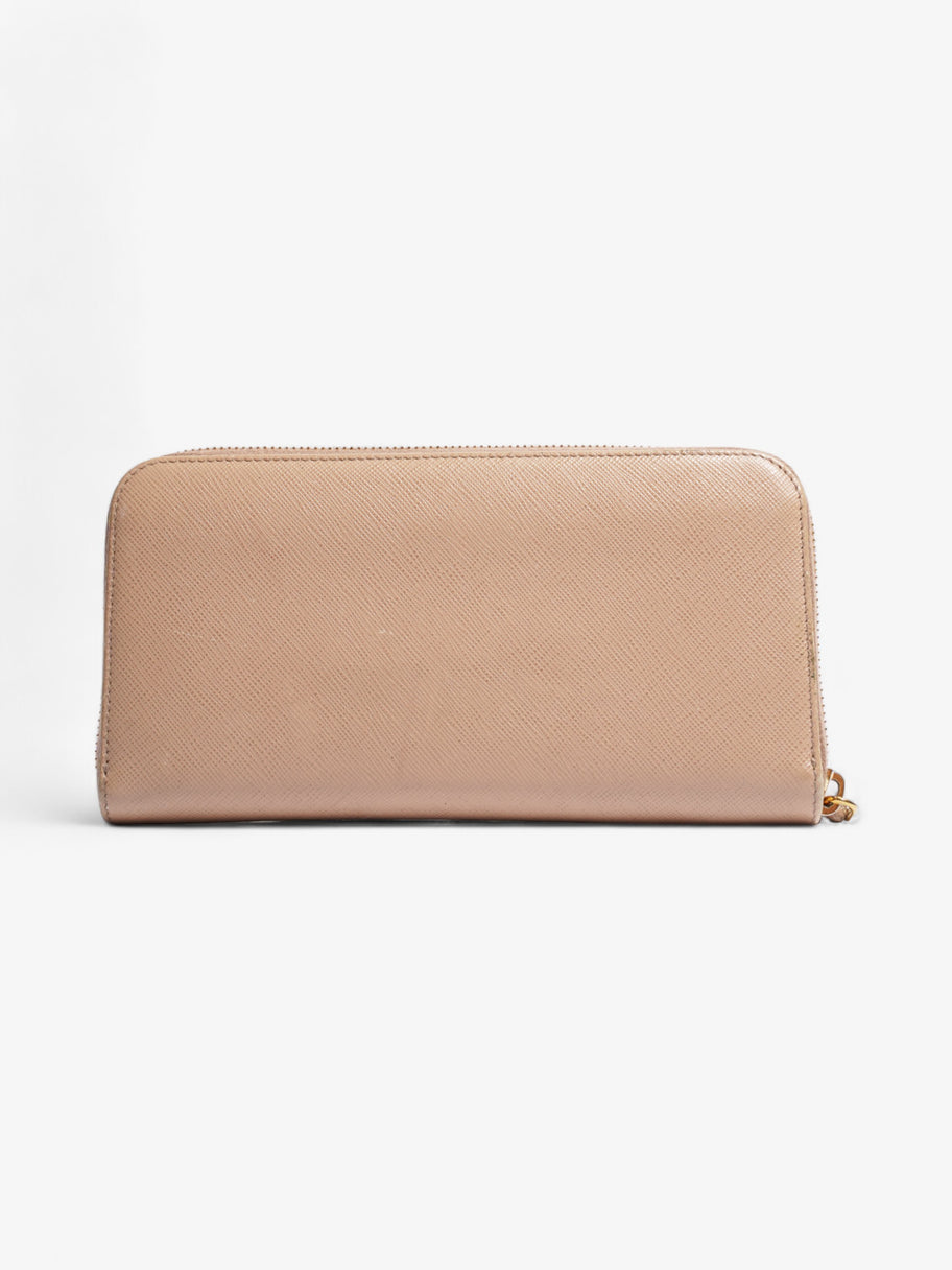 Prada Zip Around Wallet Beige Saffiano Leather Image 2