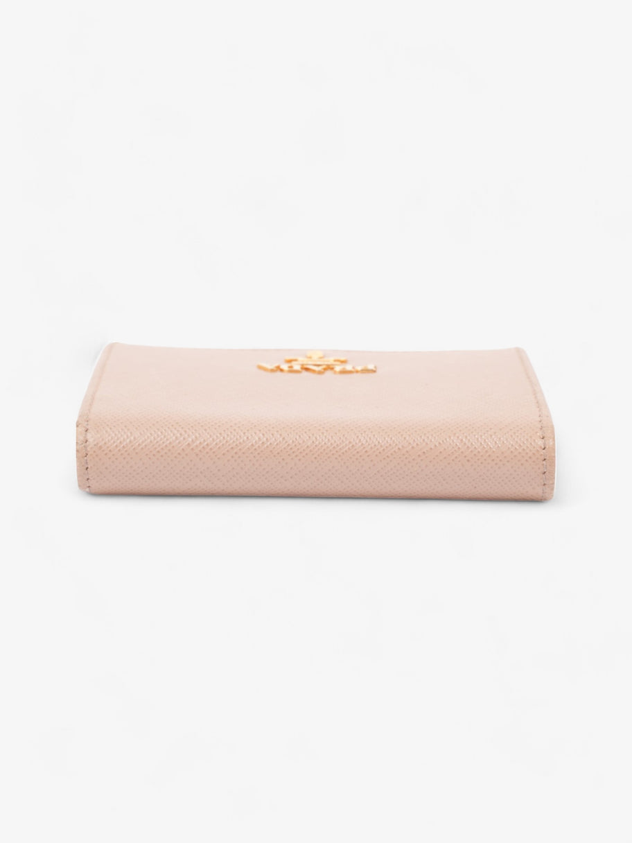 Prada Card Case Holder Beige Saffiano Leather Image 6