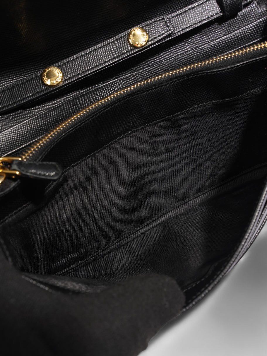 Prada Chain Wallet Black Saffiano Leather Image 9