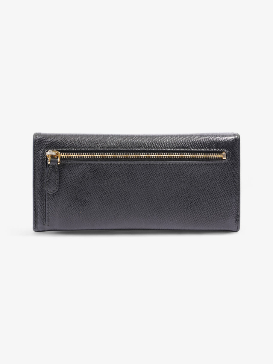 Prada Long Wallet Black Saffiano Leather Image 2