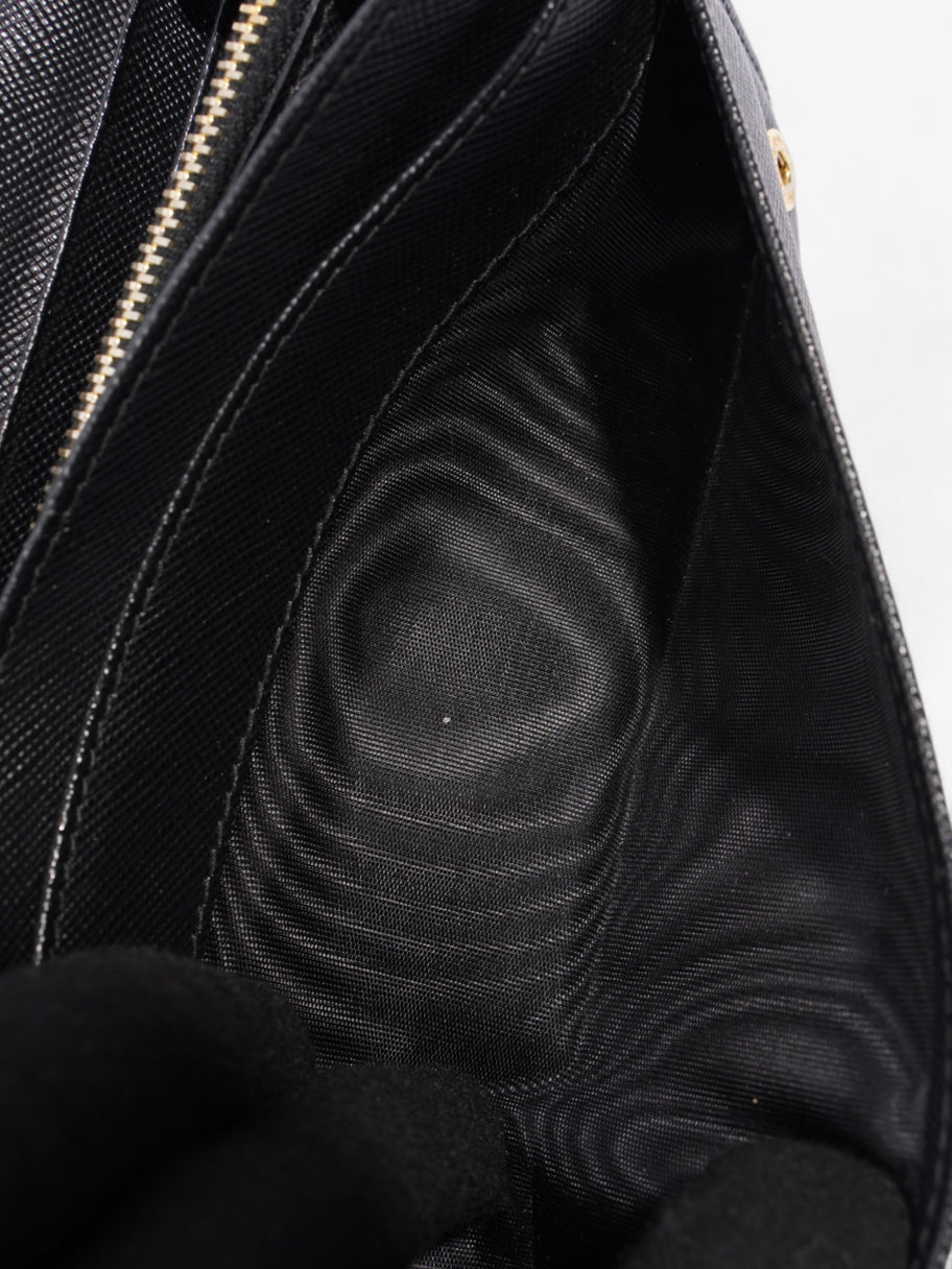 Prada Long Wallet Black Saffiano Leather Image 6