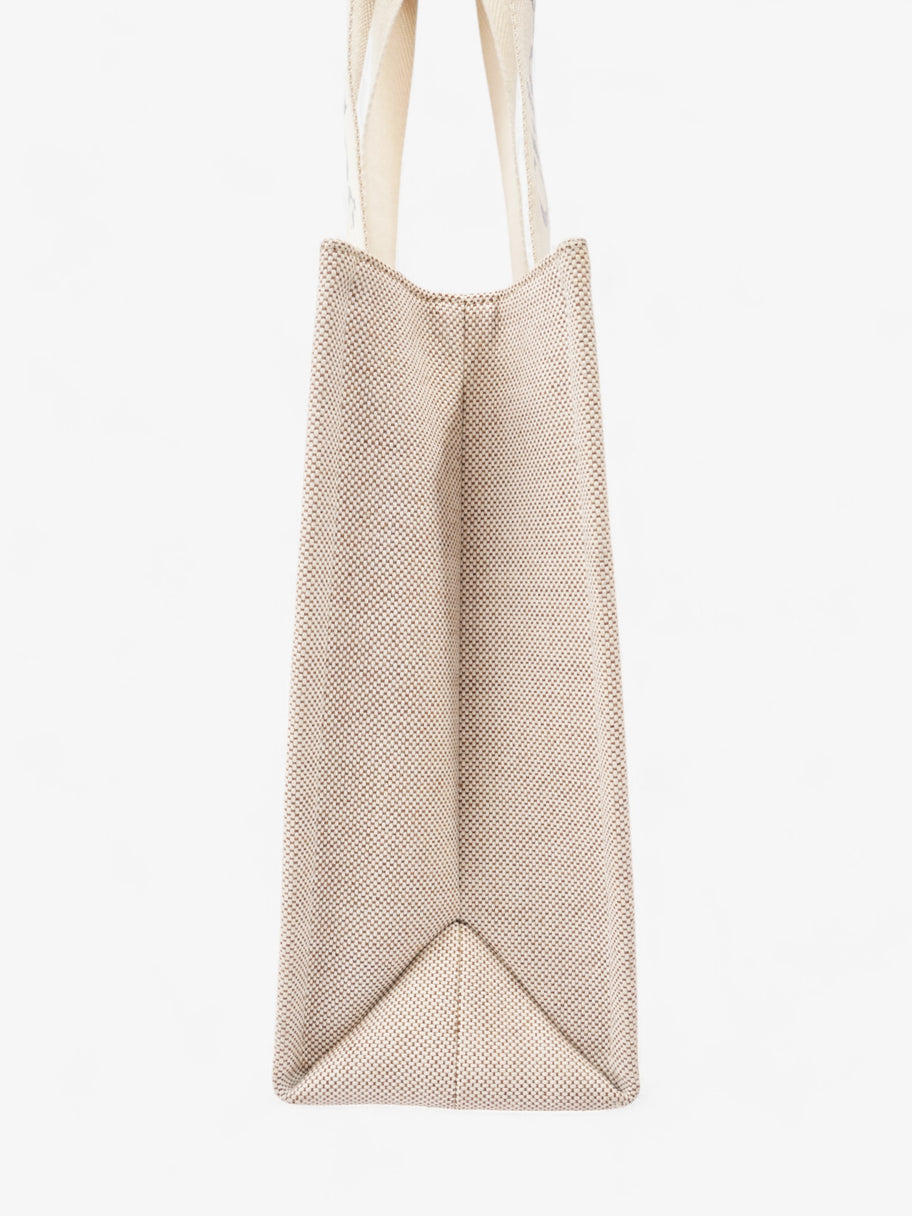 Chloe Woody Tote Beige / Brown Cotton Medium Image 3