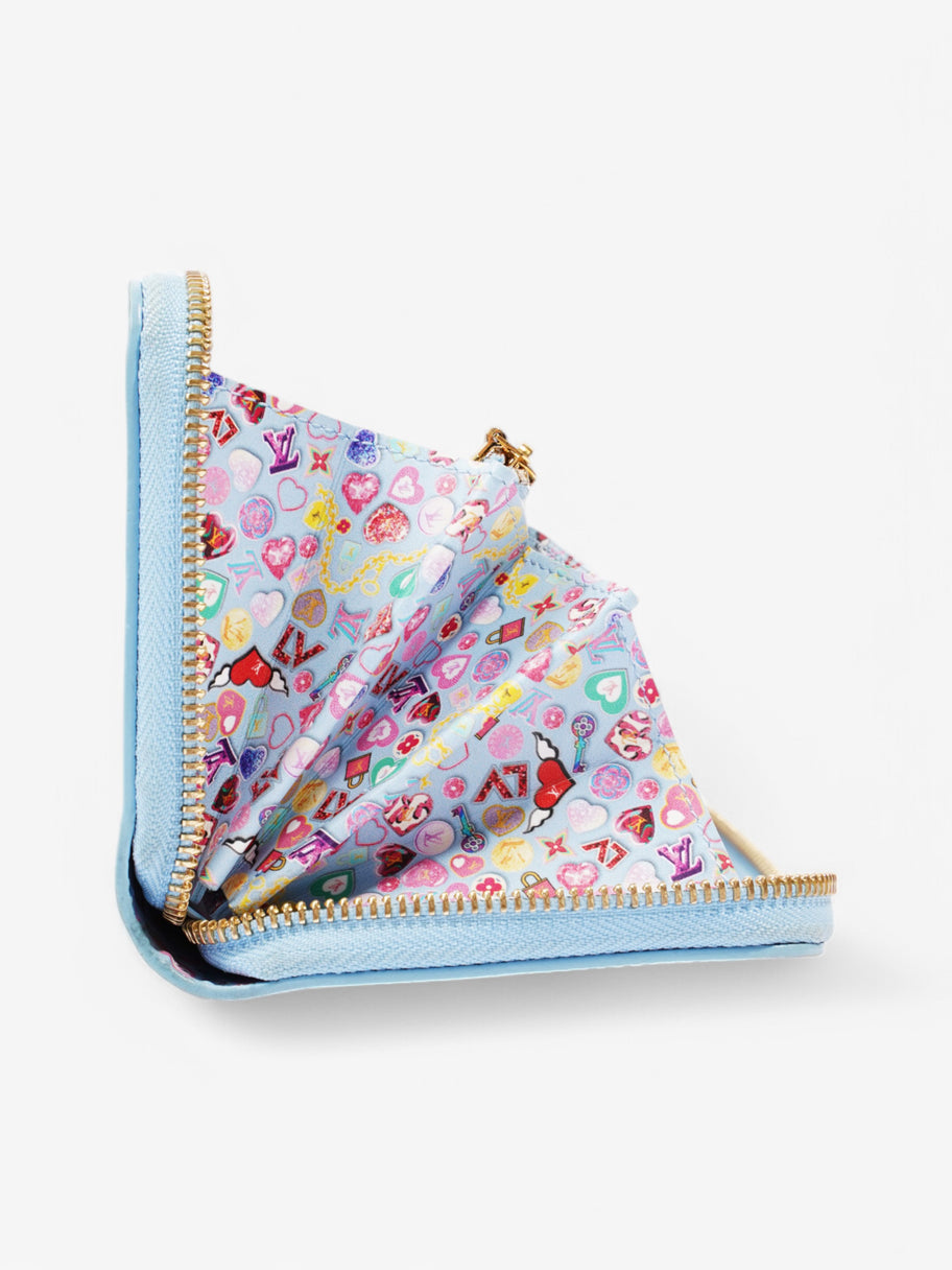 Louis Vuitton Zippy Wallet Baby Blue Vernis Leather Image 6