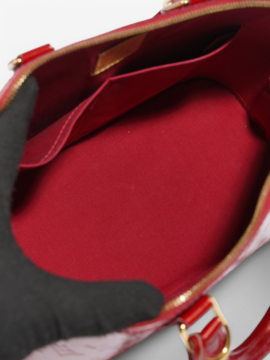 Louis Vuitton Alma Red Vernis Leather PM Image 9
