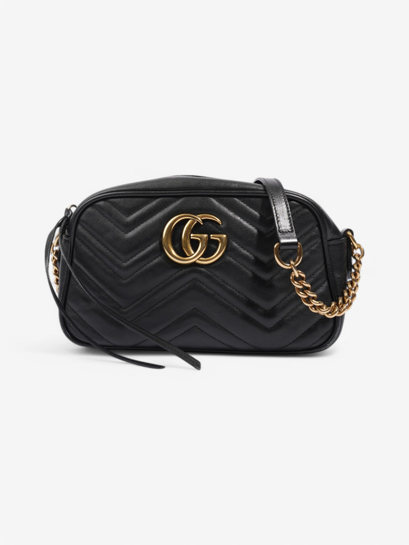  Gucci Marmont Zip Black Matelasse Leather Small