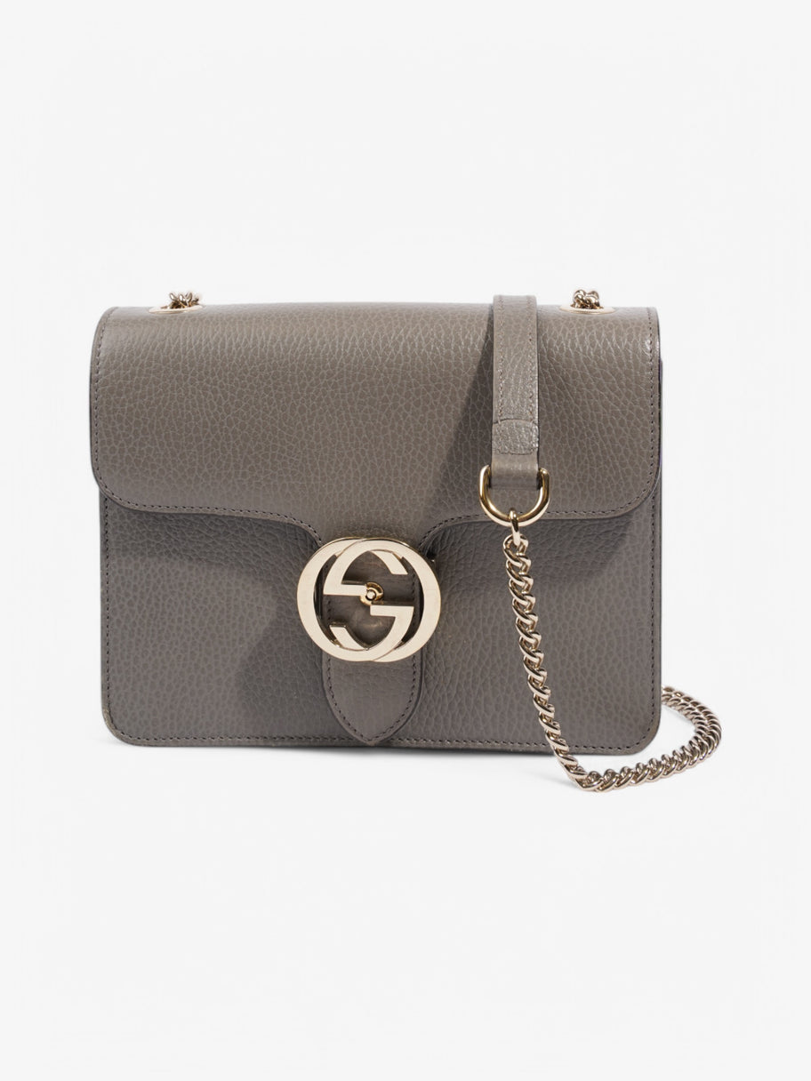 Gucci Interlocking G Shoulder Bag Grey Leather Small Image 1