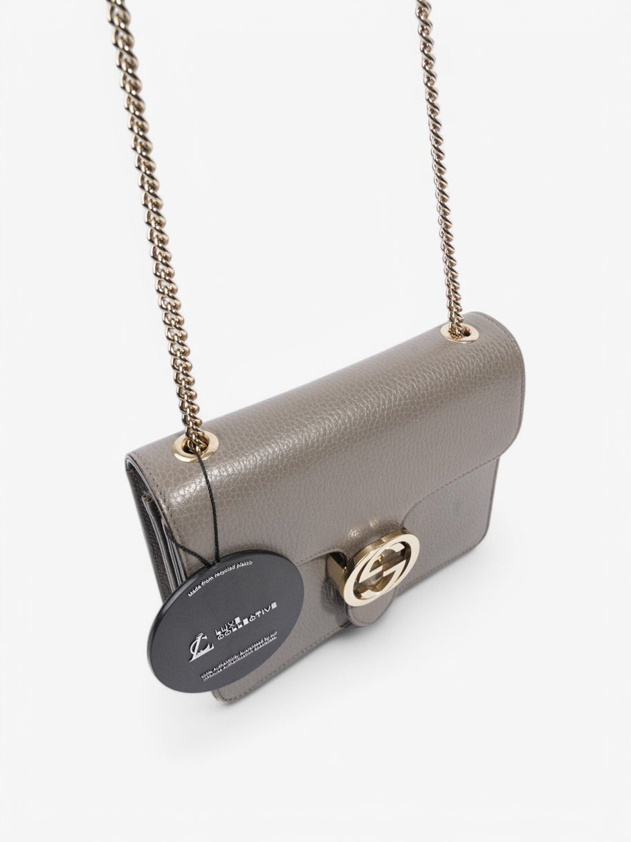 Gucci Interlocking G Shoulder Bag Grey Leather Small Image 12