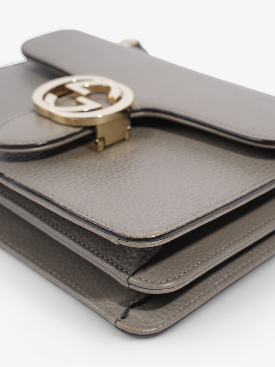 Gucci Interlocking G Shoulder Bag Grey Leather Small Image 7