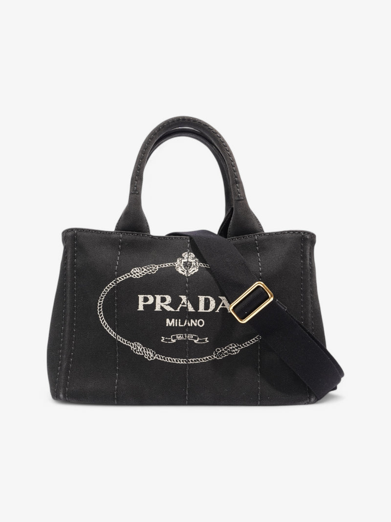  Prada Canapa Tote Black Cotton