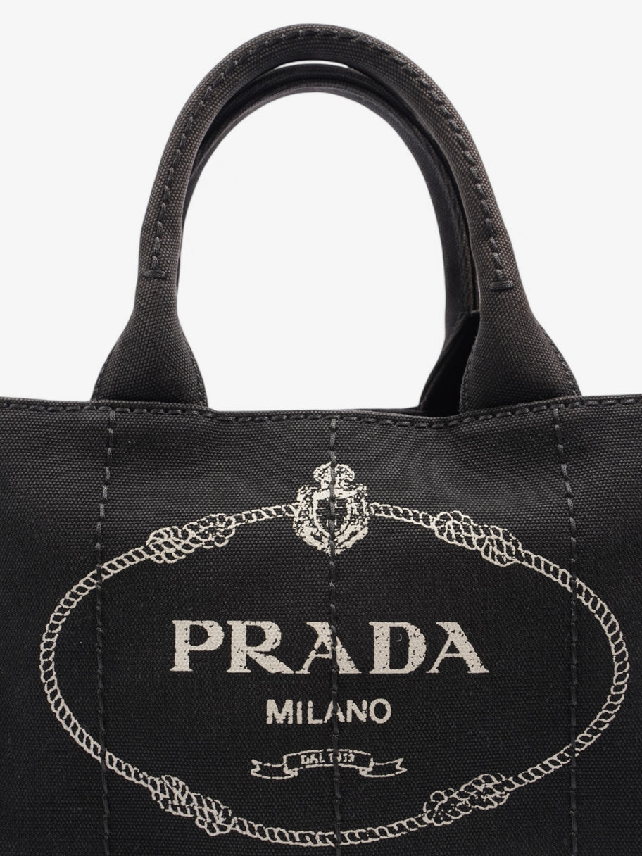 Prada Canapa Tote Black Cotton Image 7