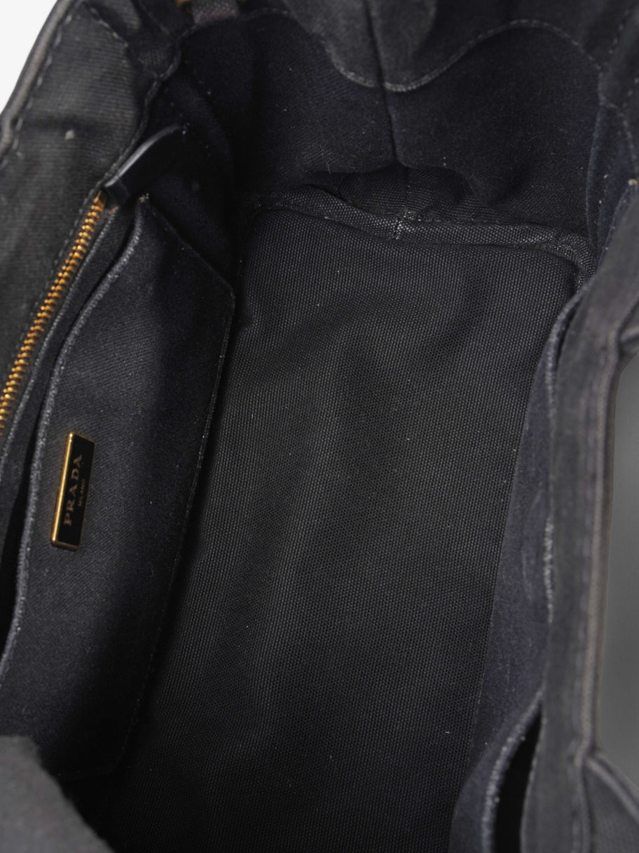 Prada Canapa Tote Black Cotton Image 8