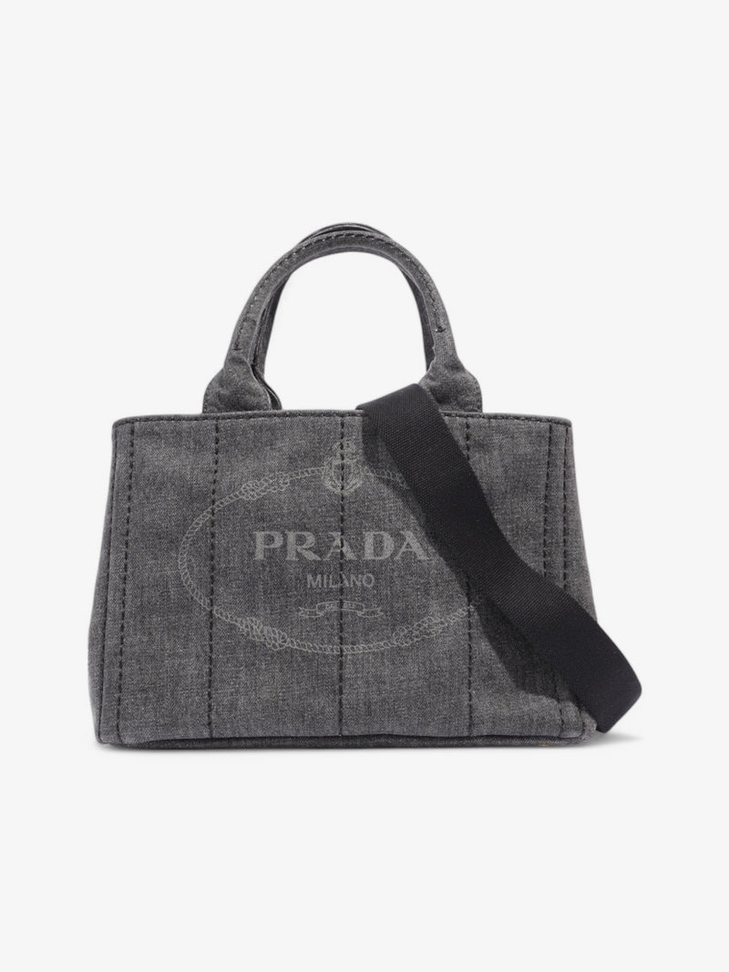  Prada Canapa Tote  Black Denim