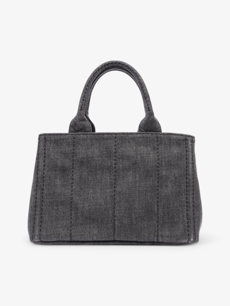 Prada Canapa Tote  Black Denim Image 4