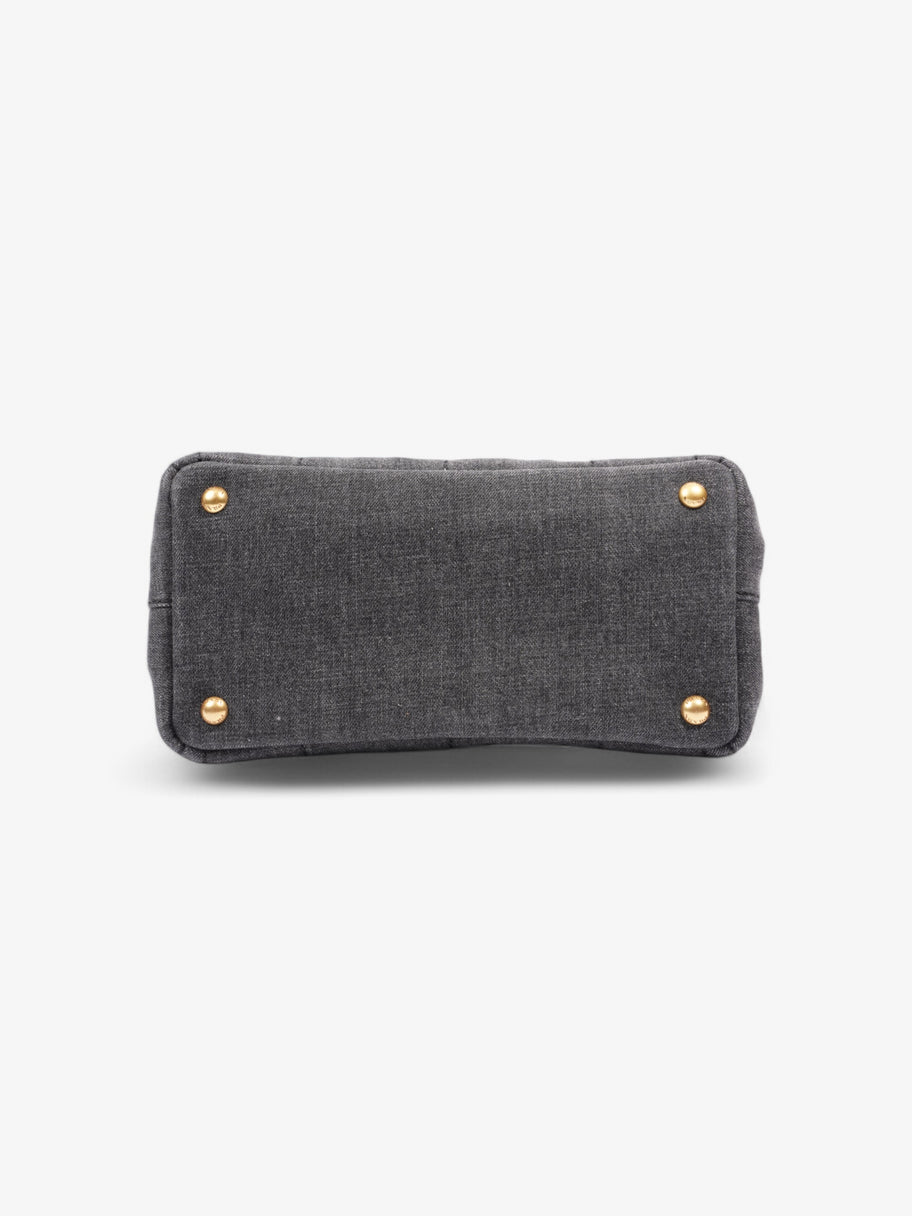 Prada Canapa Tote  Black Denim Image 6