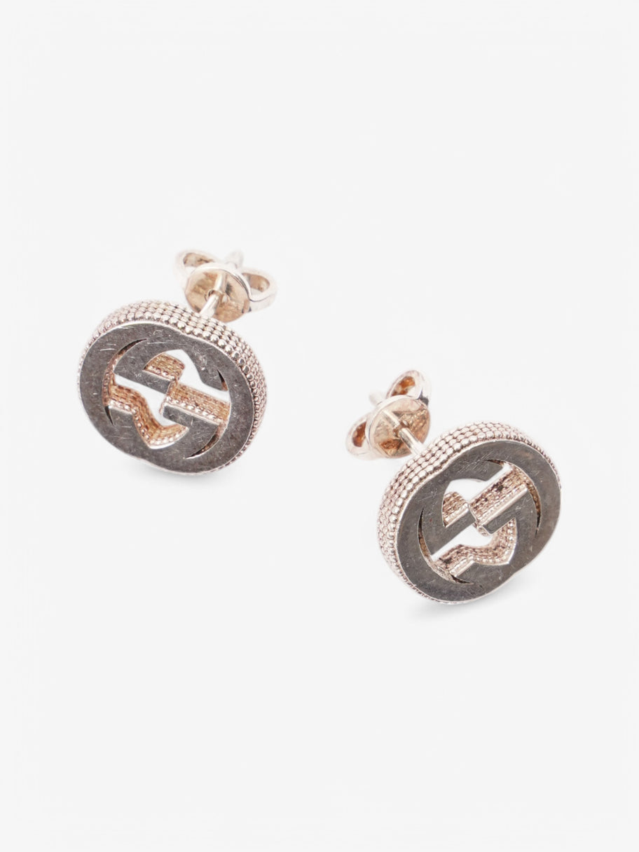 Gucci Interlocking G Earrings Silver Silver Sterling 1.2cm Image 3