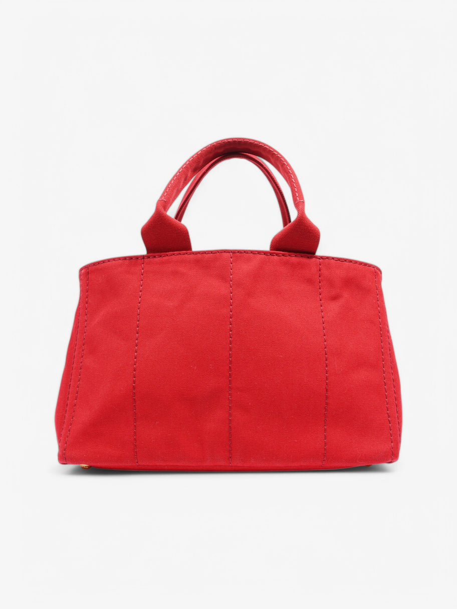Prada Canapa 2 Way Tote Red Canvas Image 4