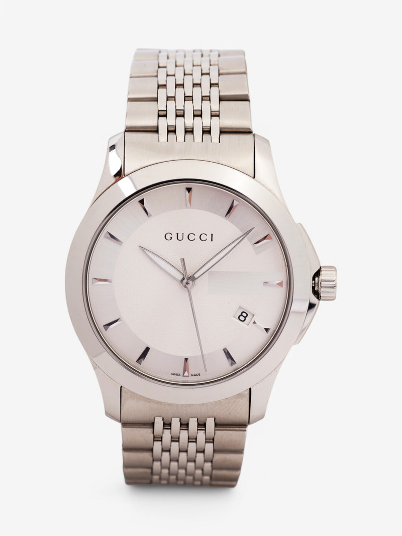  Gucci G-Timeless YA126401 Silver Stainless Steel 38mm