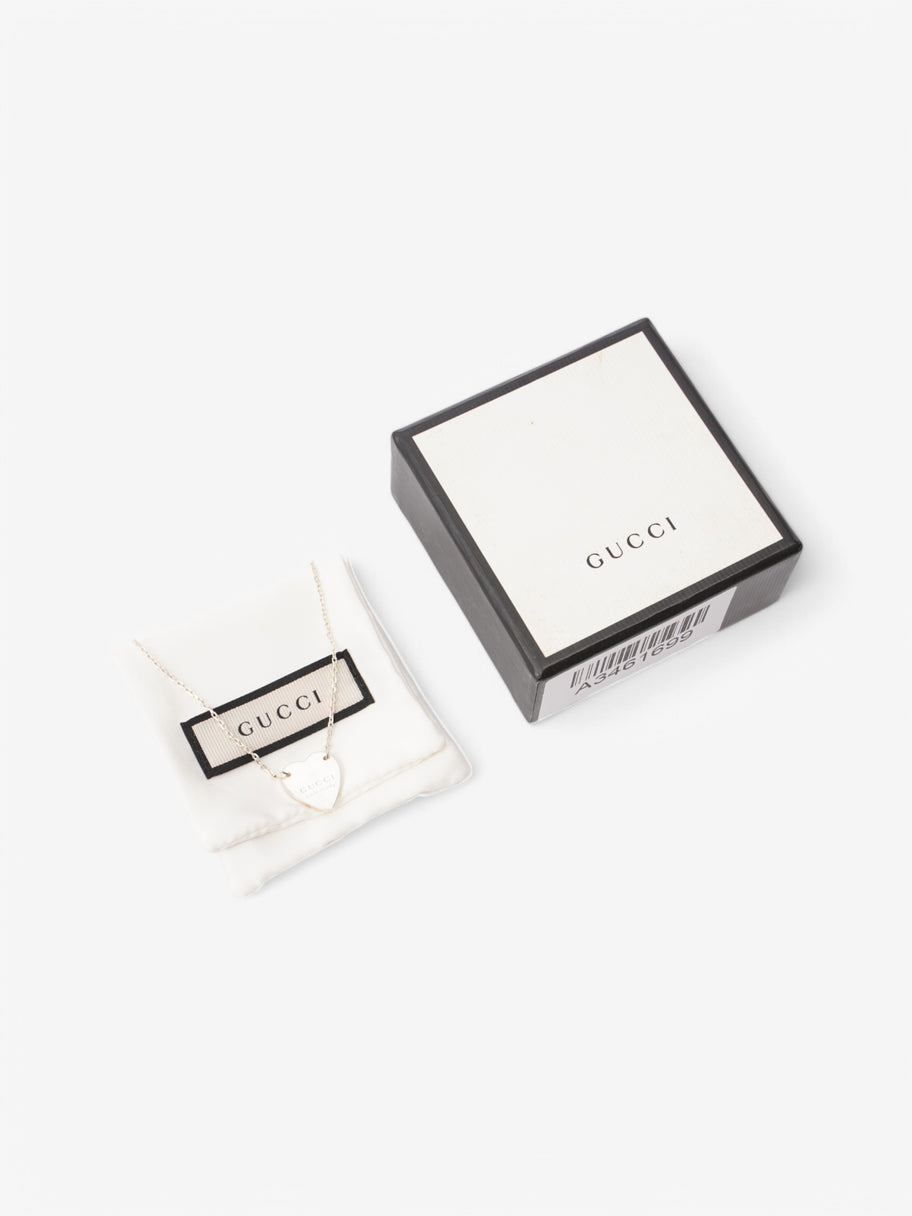 Gucci Heart Tag Necklace Silver Silver Sterling 48.3cm Image 5