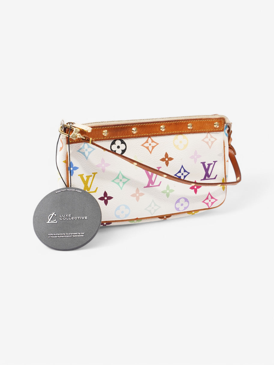 Louis Vuitton Murakami Pochette Accessoires White / Multicolour Coated Canvas Image 9