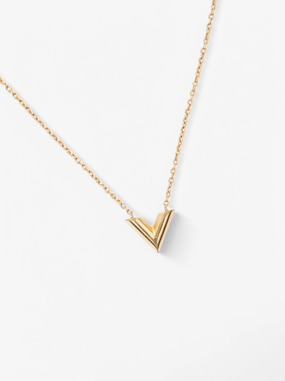 Louis Vuitton Essential V Necklace Gold Gold Plated 51cm Image 2