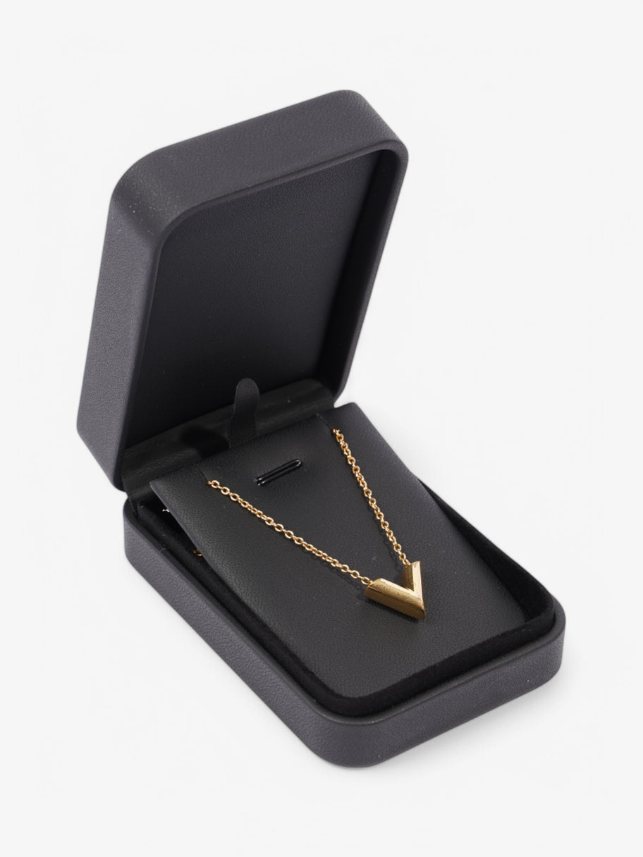 Louis Vuitton Essential V Necklace Gold Gold Plated 51cm Image 5