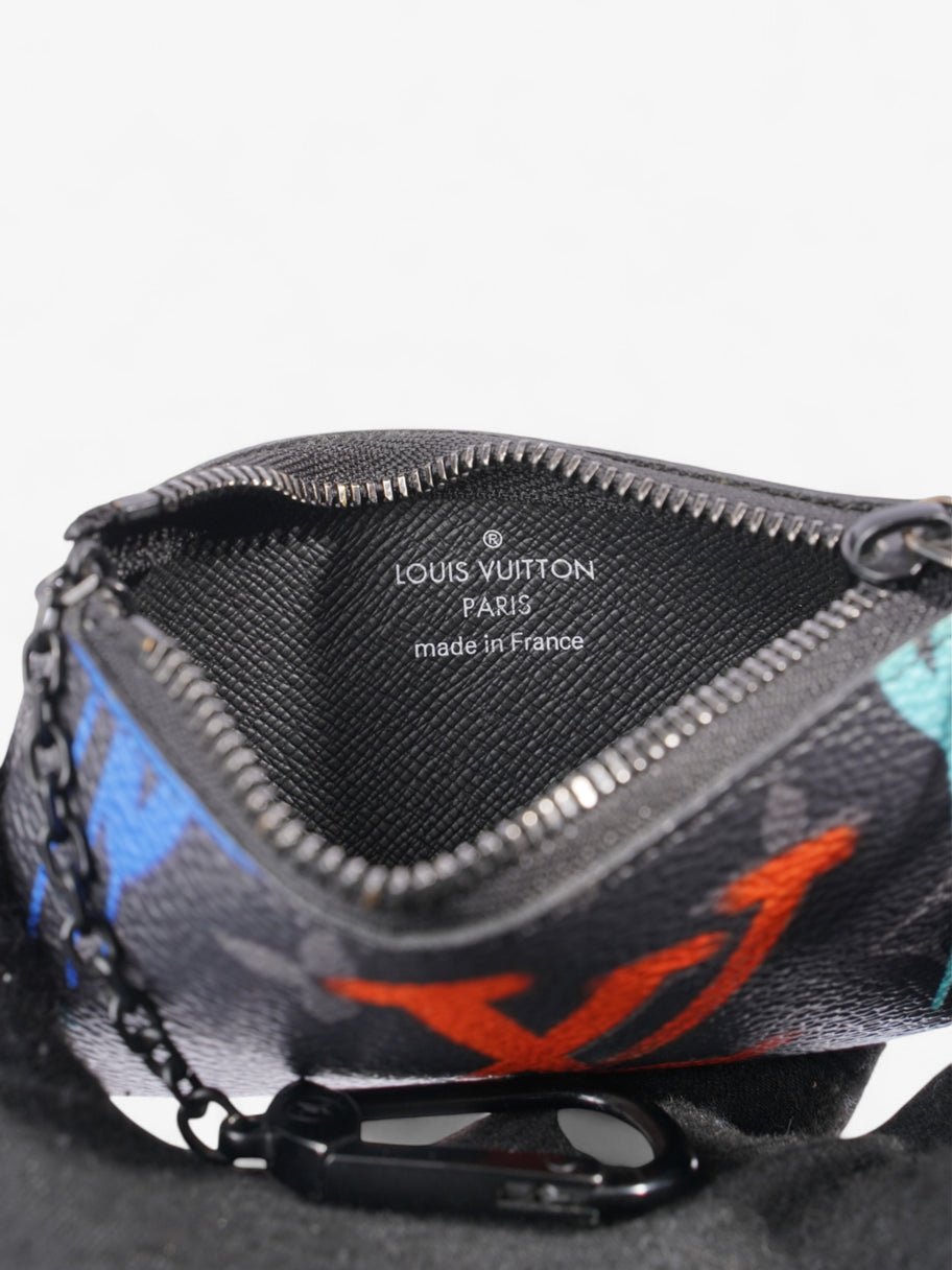 Louis Vuitton Coin Purse Black / Multicolour Coated Canvas Image 4