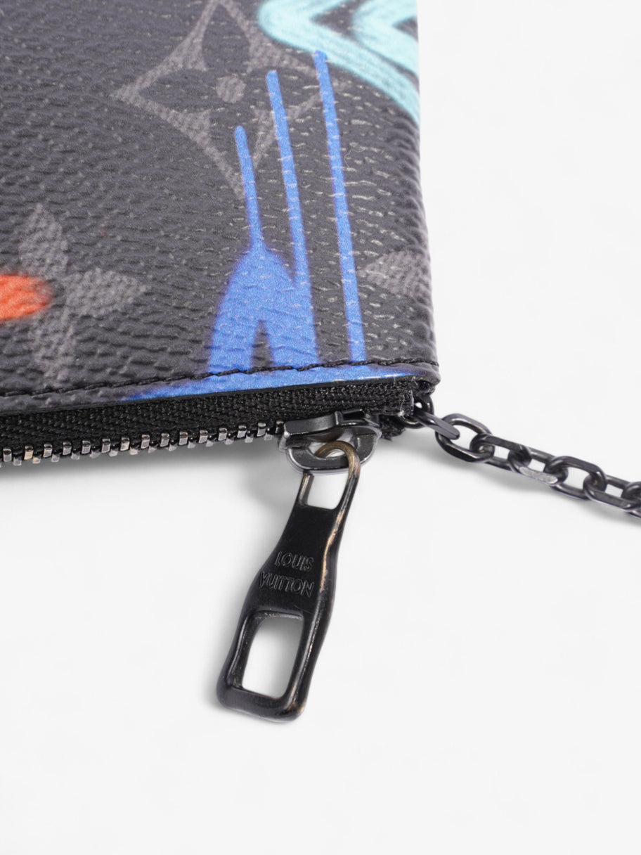 Louis Vuitton Coin Purse Black / Multicolour Coated Canvas Image 6