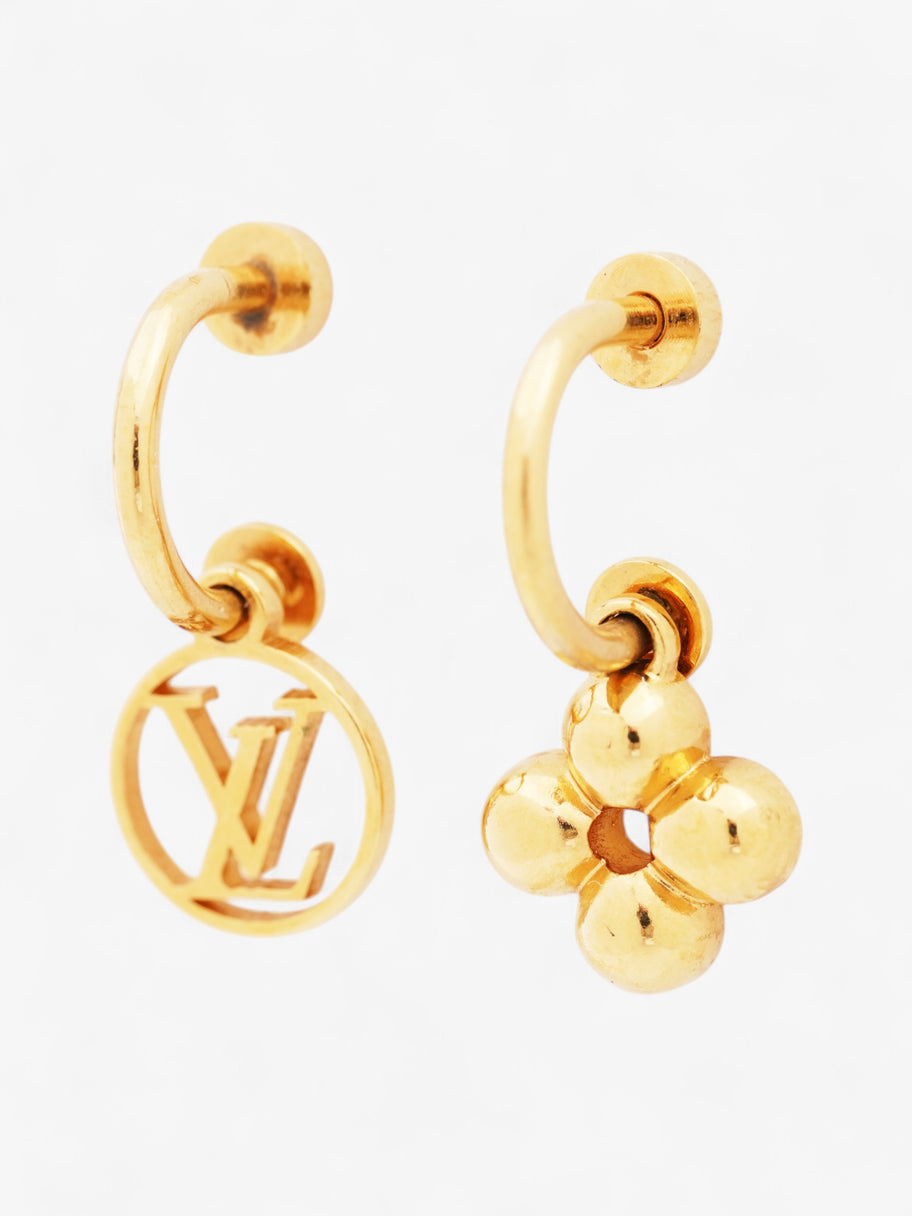 Louis Vuitton Dreille Blooming Piercing Earrings Gold Gold Plated Image 2
