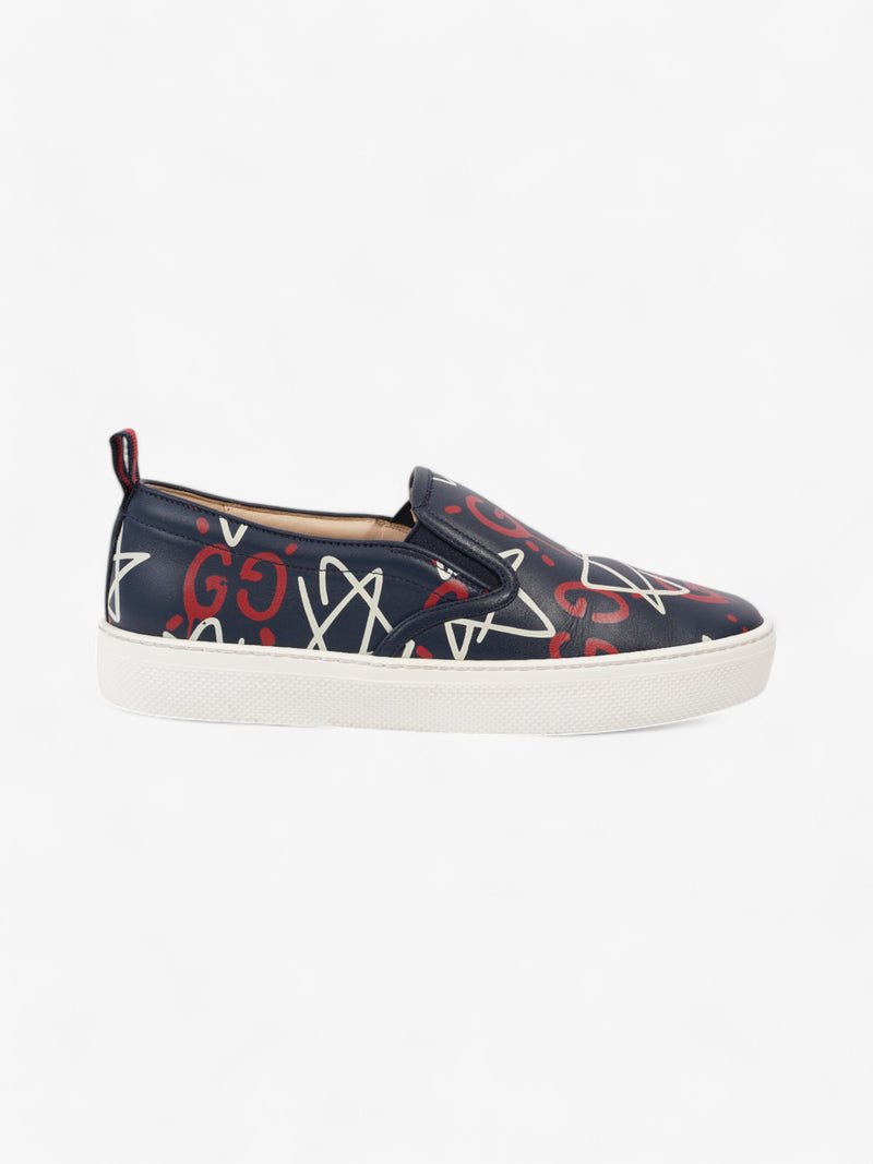  Gucci GG Star Sneakers Navy / Red / White Leather EU 38.5 UK 5.5