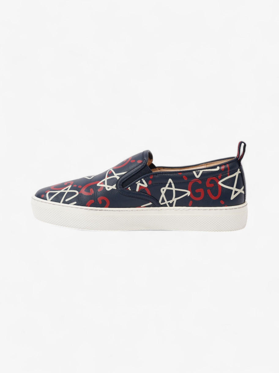 Gucci GG Star Sneakers Navy / Red / White Leather EU 38.5 UK 5.5 Image 3