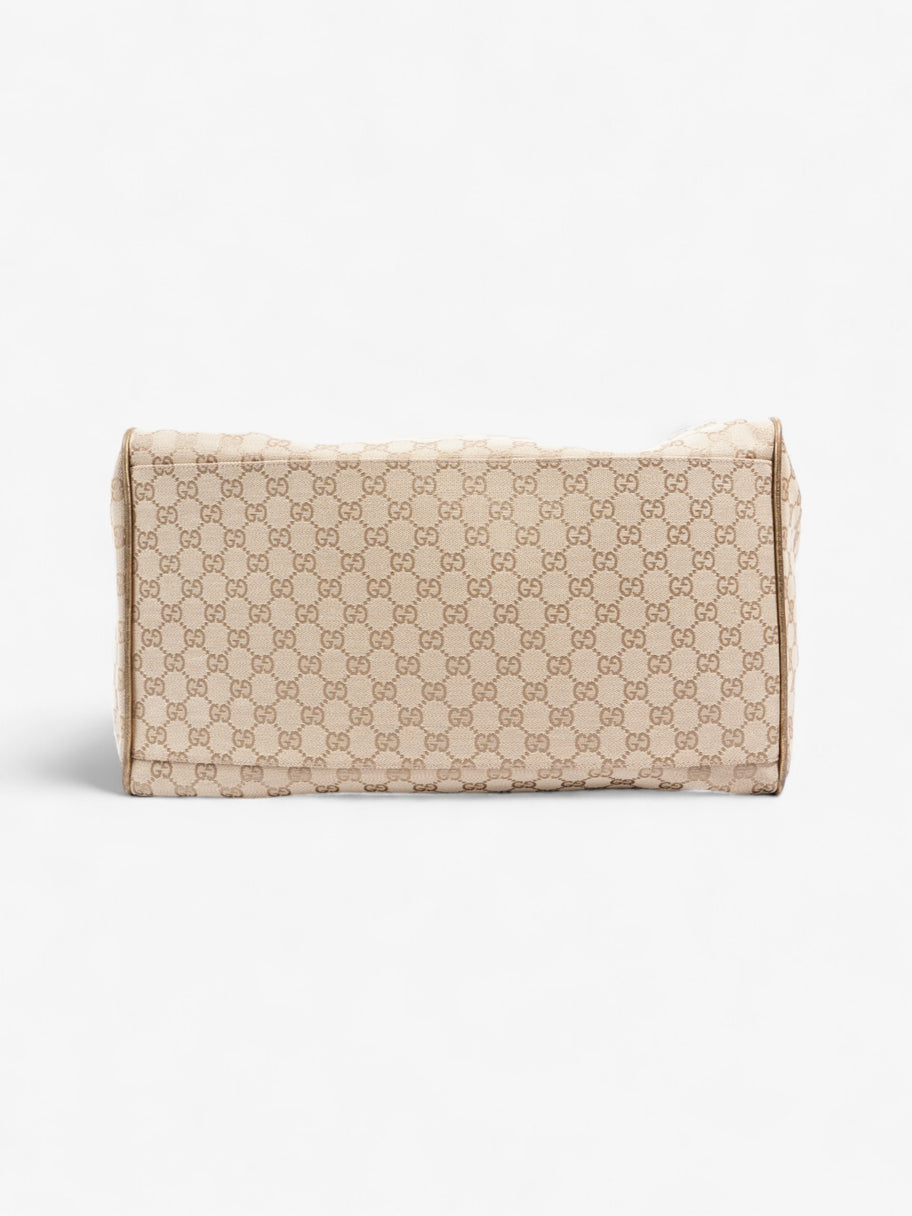 Gucci Interlocking G Travel Bag GG Supreme / Gold / Pink Canvas Image 6