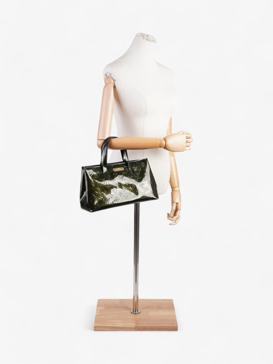 Louis Vuitton Wilshere Monogram Vernis / Dark Green Vernis Leather PM Image 2