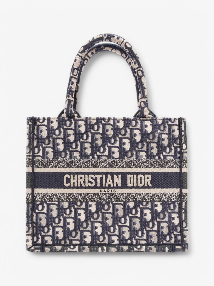 Christian Dior Book Tote Navy / Beige  Canvas Image 1