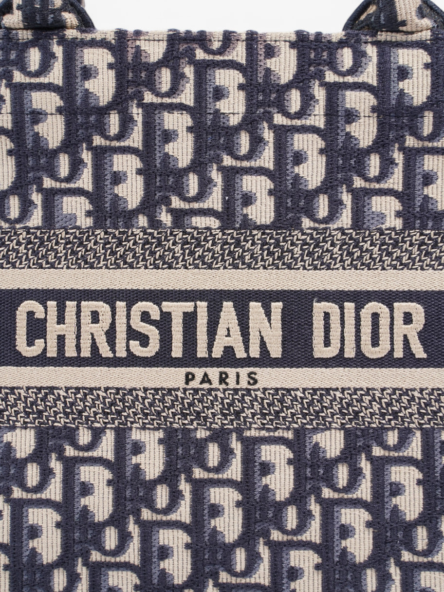 Christian Dior Book Tote Navy / Beige  Canvas Image 7