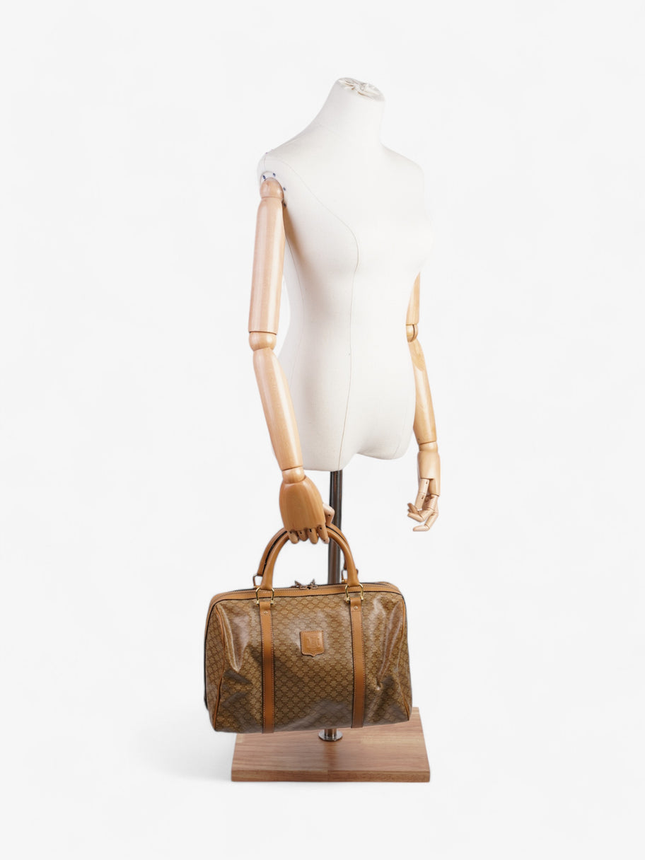 Celine Boston Bag Macadam / Beige PVC Image 2