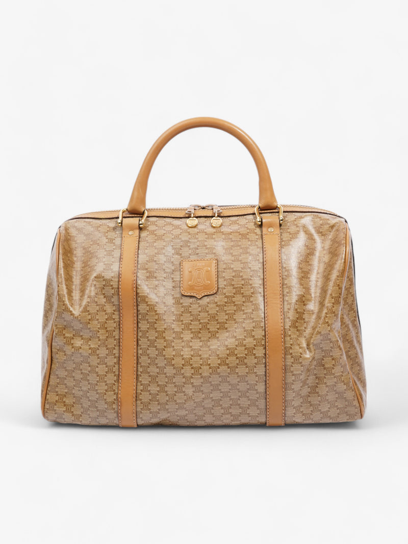  Celine Boston Bag Macadam / Beige PVC