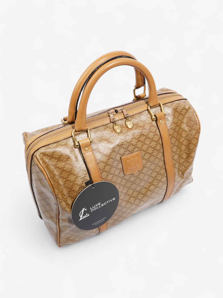 Celine Boston Bag Macadam / Beige PVC Image 11