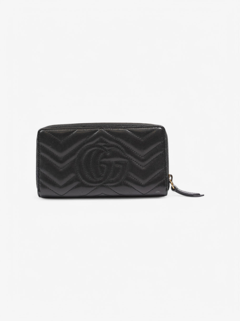 Gucci Marmont Zippy Wallet Black Calfskin Leather Image 2