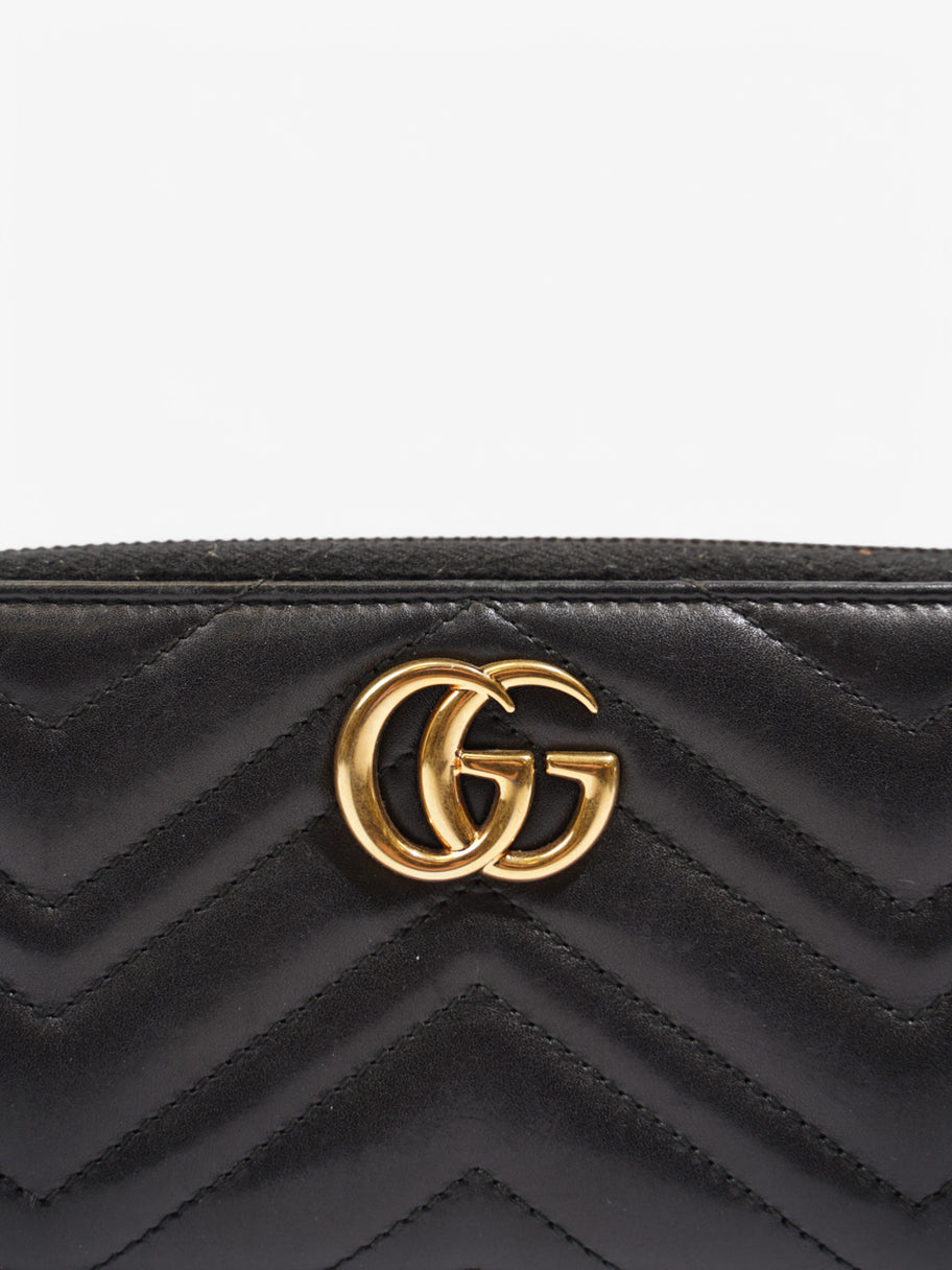 Gucci Marmont Zippy Wallet Black Calfskin Leather Image 5
