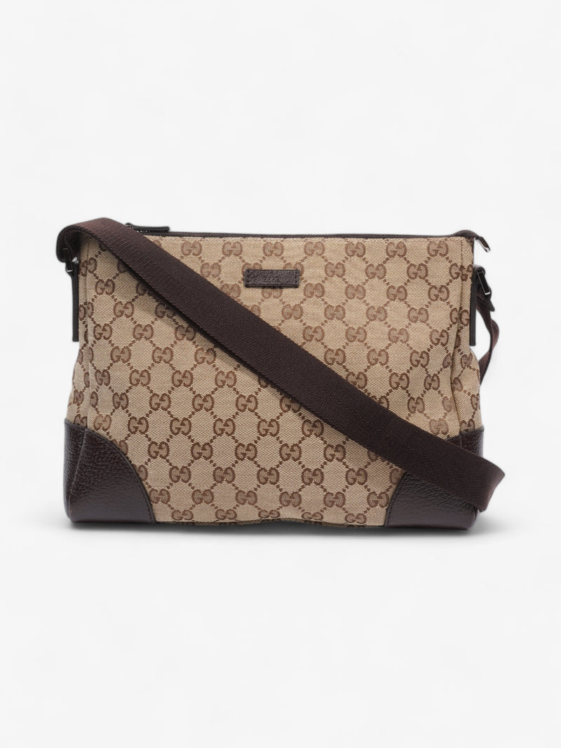  Gucci GG Canvas Messenger Brown  Canvas