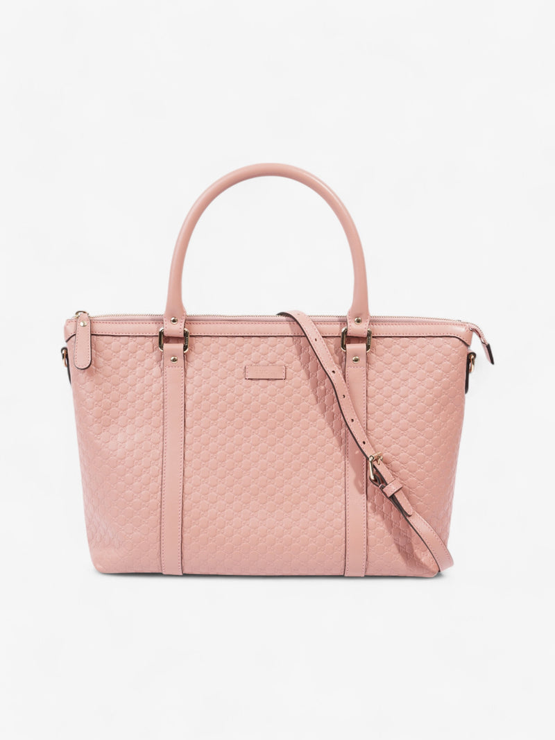  Gucci 2Way Tote Pink Guccissima Calfskin Leather