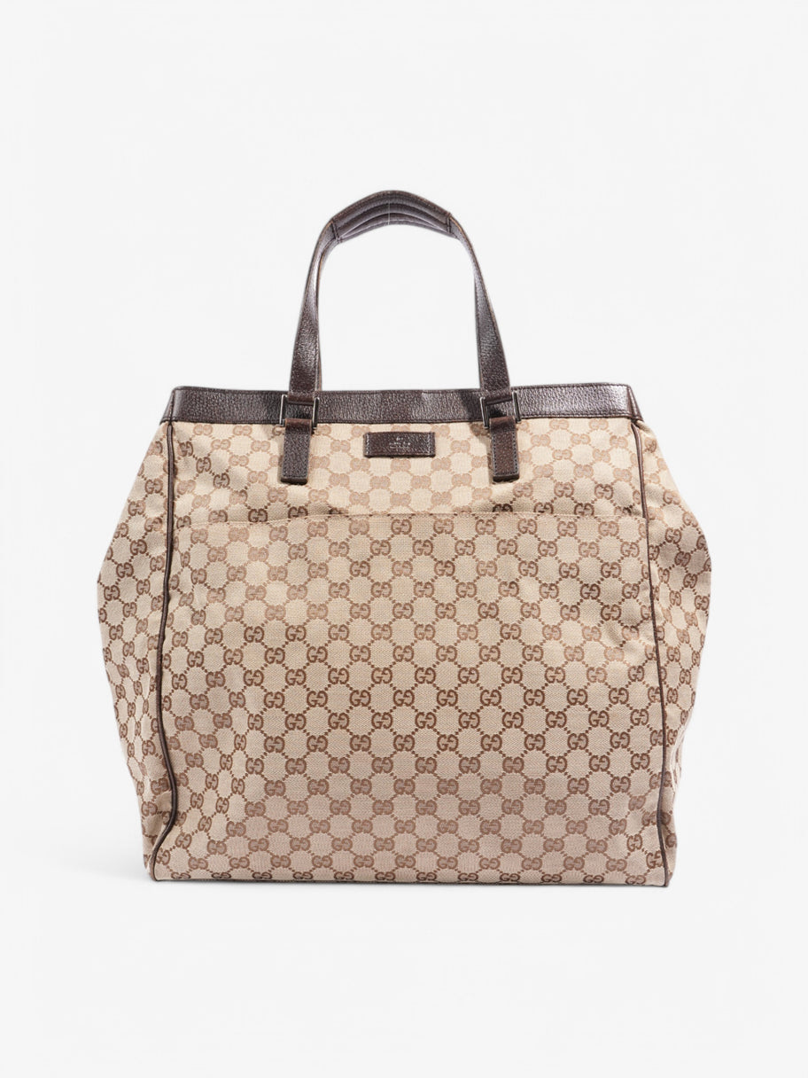 Gucci Shopping Tote Beige / Brown Canvas Image 1