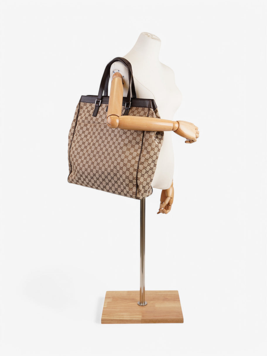 Gucci Shopping Tote Beige / Brown Canvas Image 2