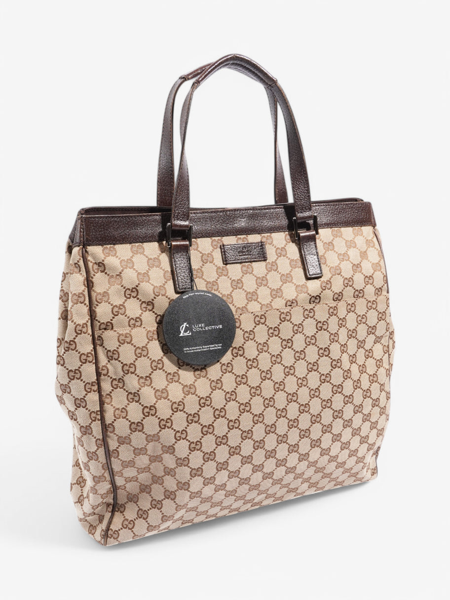 Gucci Shopping Tote Beige / Brown Canvas Image 9
