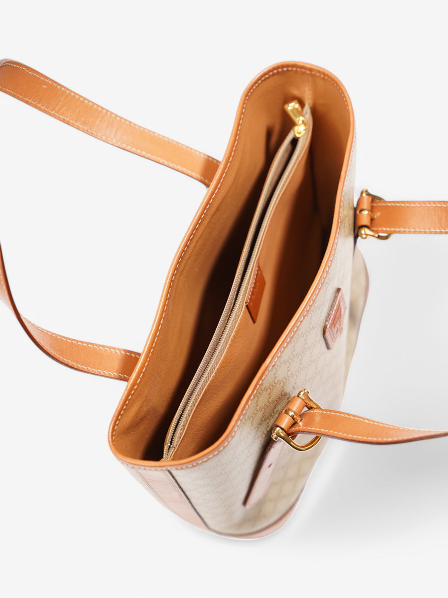 Celine Macadam Tote Bag Beige  / Brown Coated Canvas Image 7