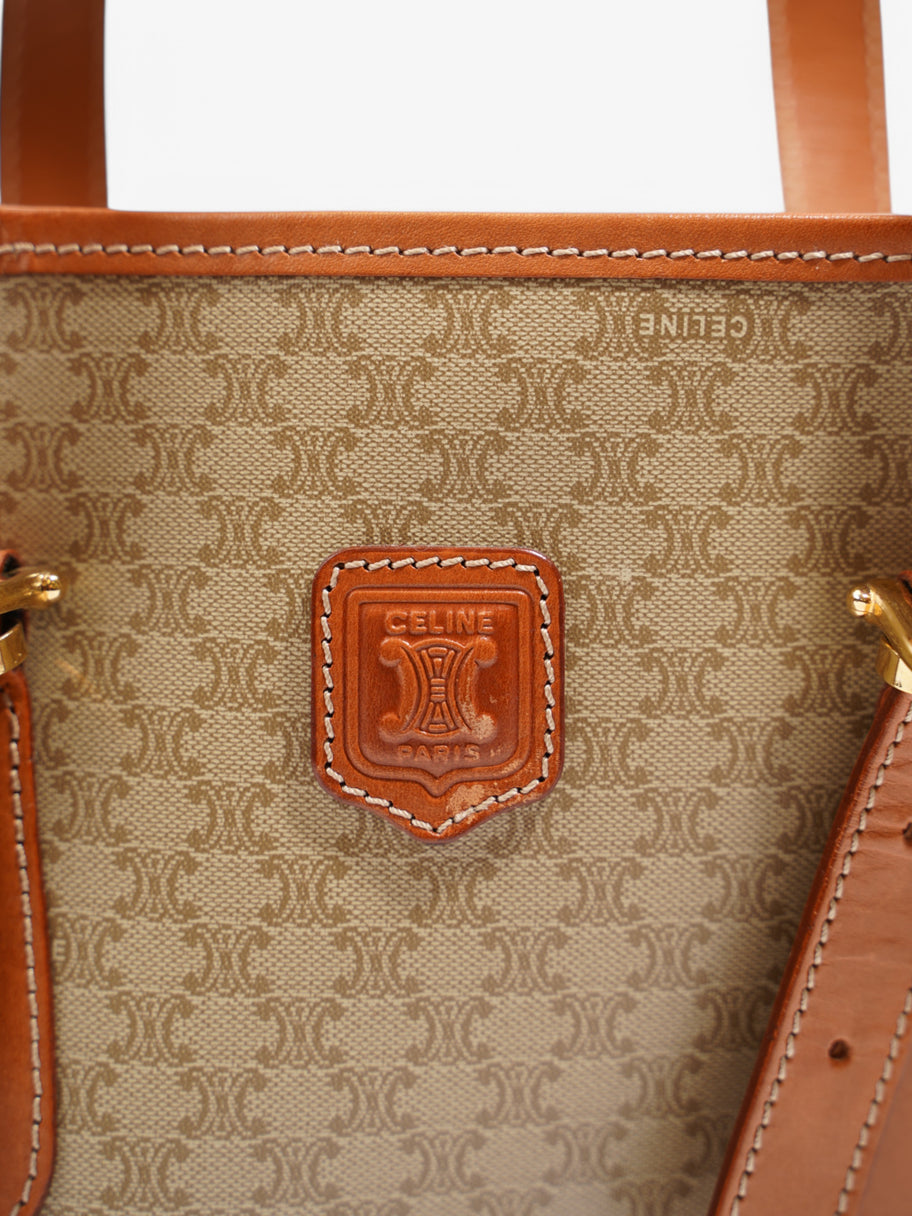 Celine Macadam Tote Bag Beige  / Brown Coated Canvas Image 8