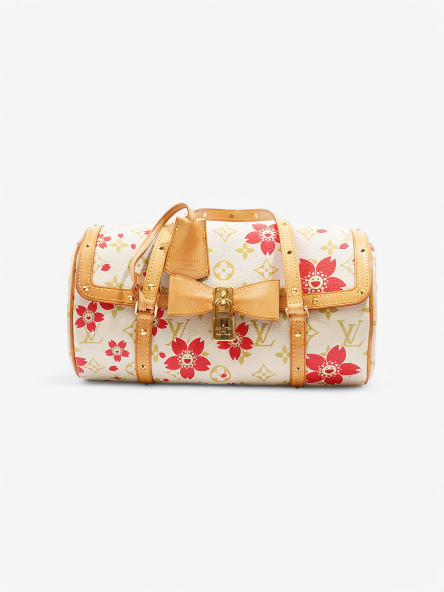 Louis Vuitton Papillon Cherry Blossom Murakami White / Red / Gold Coated Canvas Image 1